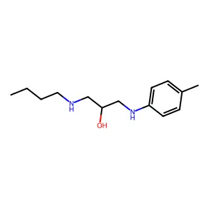 1-(Butylamino)-3-(4-methylanilino)propan-2-ol structure