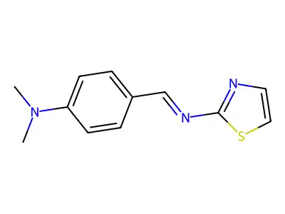 N-[4-(Dimethylamino)benzylidene]-1,3-thiazol-2-amine structure