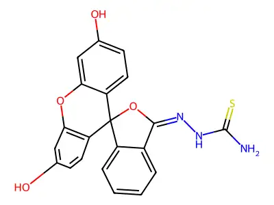 [(3',6'-Dihydroxyspiro[2-benzofuran-3,9'-xanthene]-1-ylidene)amino]thiourea structure