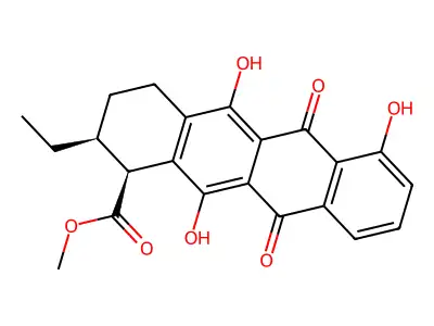 9-Deoxy-zeta-rhodomycinone structure
