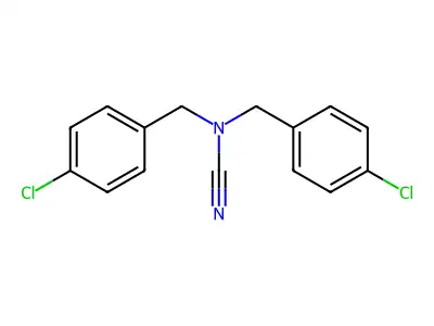 N,N-bis(4-chlorobenzyl)cyanamide structure
