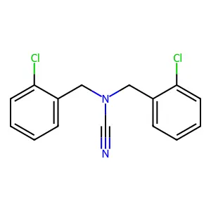 N,N-bis(2-chlorobenzyl)cyanamide structure