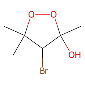 4-Bromo-3,5,5-trimethyl-1,2-dioxolan-3-ol structure