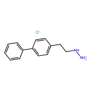 Hydrazine, (p-phenylphenethyl)-, hydrochloride structure