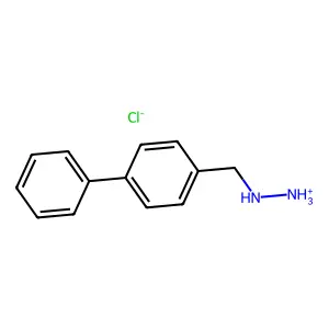 Hydrazine, (p-phenylbenzyl)-, hydrochloride structure