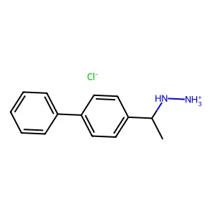 Hydrazine, (alpha-methyl-p-phenylbenzyl)-, hydrochloride structure