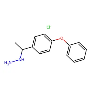 Hydrazine, (alpha-methyl-p-phenoxybenzyl)-, hydrochloride structure