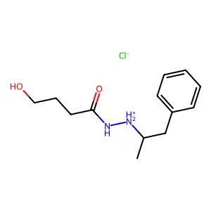 4-Hydroxy-N-(1-phenylpropan-2-yl)butanehydrazonic acid--hydrogen chloride (1/1) structure