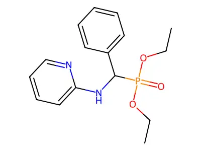 N-[diethoxyphosphoryl(phenyl)methyl]pyridin-2-amine structure