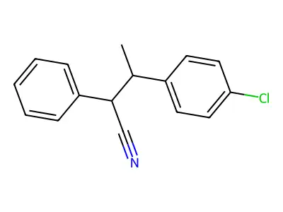 4-Chloro-beta-methyl-alpha-phenylhydrocinnamonitrile structure