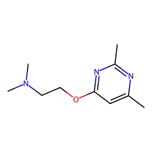 2-((2,6-Dimethylpyrimidin-4-yl)oxy)-N,N-dimethylethanamine structure
