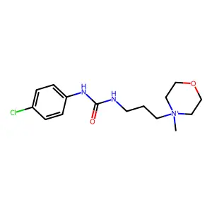 1-(4-Chlorophenyl)-3-[3-(4-methylmorpholin-4-ium-4-yl)propyl]urea structure