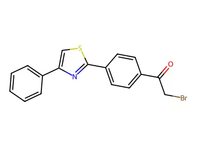 2-Bromo-4'-(4-phenyl-2-thiazolyl)acetophenone structure
