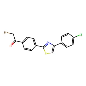 2-Bromo-4'-(4-(p-chlorophenyl)-2-thiazolyl)acetophenone structure