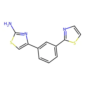 4-(m-(2-Thiazolyl)phenyl)-2-thiazolamine structure