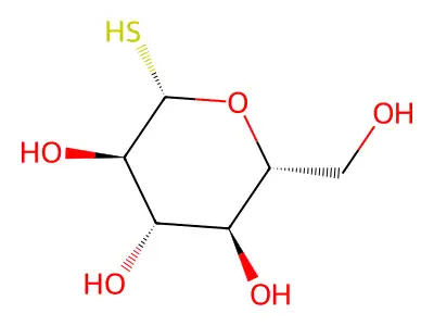 1-Thioglucose structure