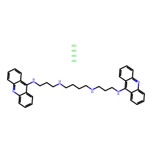 1,4-Butanediamine, N,N'-bis(3-(9-acridinylamino)propyl)-, tetrahydrochloride structure