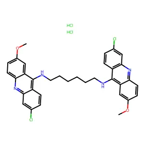 1,6-Hexanediamine, N,N'-bis(6-chloro-2-methoxy-9-acridinyl)-, dihydrochloride structure