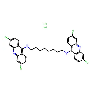 1,8-Octanediamine, N,N'-bis(3,6-dichloro-9-acridinyl)-, dihydrochloride structure