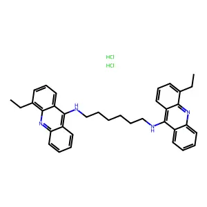 1,6-Hexanediamine, N,N'-bis(4-ethyl-9-acridinyl)-, dihydrochloride structure