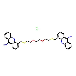 9-Acridinamine, 4,4'-(5,8-dioxa-2,11-dithiadodecane-1,12-diyl)bis-,dihydrochloride structure