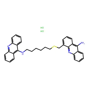 9-Acridinamine, N-(6-(((9-amino-4-acridinyl)methyl)thio)hexyl)-, dihydrochloride structure
