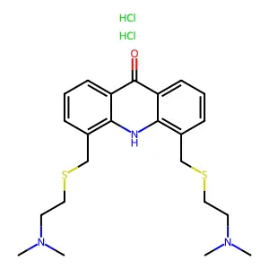 9(10H)-Acridinone, 4,5-bis(((2-(dimethylamino)ethyl)thio)methyl)-, dihydrochloride structure