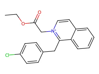 1-(4-Chlorobenzyl)-2-(2-ethoxy-2-oxoethyl)isoquinolinium structure