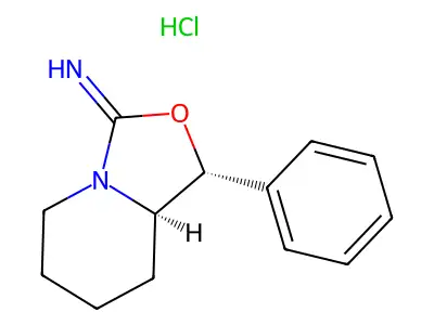 1-Phenylhexahydro-3H-(1,3)oxazolo(3,4-a)pyridin-3-imine--hydrogen chloride (1/1) structure
