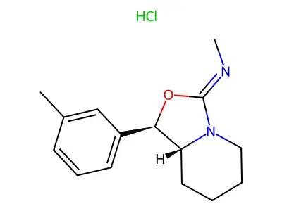 trans-3-Methylimino-1-(m-tolyl)hexahydro-3H-oxazolo(3,4-a)pyridine hydrochloride structure