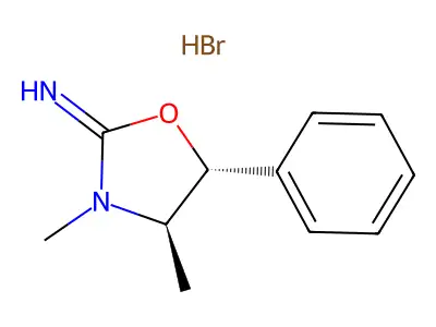 3,4-Dimethyl-5-phenyl-1,3-oxazolidin-2-imine--hydrogen bromide (1/1) structure