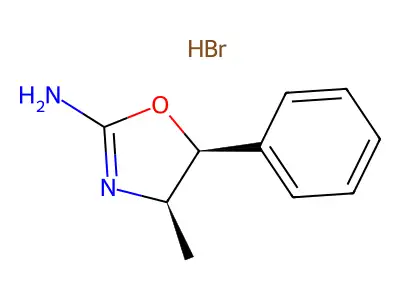 Oxazolidine, 2-imino-4-methyl-5-phenyl-, hydrobromide (Z)-(+-)- structure