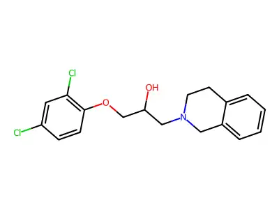 1-(2,4-dichlorophenoxy)-3-(3,4-dihydroisoquinolin-2(1H)-yl)propan-2-ol structure