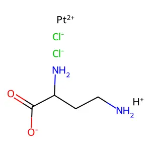 Platinate(1-), dichloro(2,4-diaminobutanoato-N,N')-, hydrogen, (SP-4-3-(S))- structure