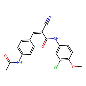 (E)-3-(4-Acetamidophenyl)-N-(3-chloro-4-methoxyphenyl)-2-cyanoacrylamide structure