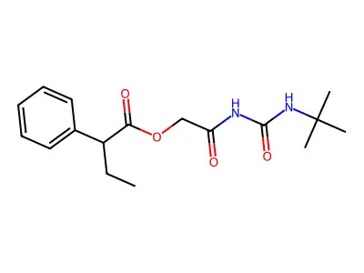 [2-(Tert-butylcarbamoylamino)-2-oxoethyl] 2-phenylbutanoate structure