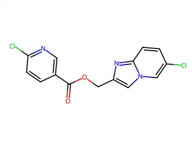 {6-Chloroimidazo[1,2-a]pyridin-2-yl}methyl 6-chloropyridine-3-carboxylate structure