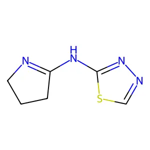 N-(3,4-dihydro-2H-pyrrol-5-yl)-1,3,4-thiadiazol-2-amine structure