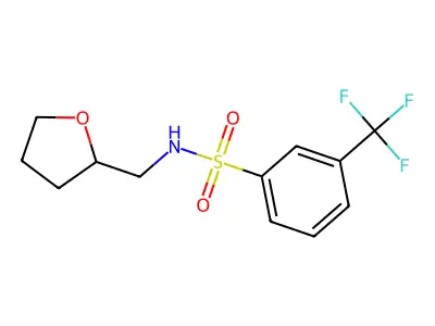N-(oxolan-2-ylmethyl)-3-(trifluoromethyl)benzenesulfonamide structure