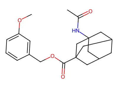 3-Methoxybenzyl 3-acetamidoadamantane-1-carboxylate structure