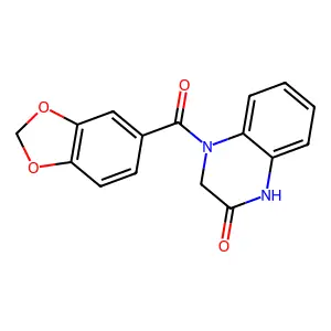 4-(1,3-Benzodioxole-5-carbonyl)-1,3-dihydroquinoxalin-2-one structure