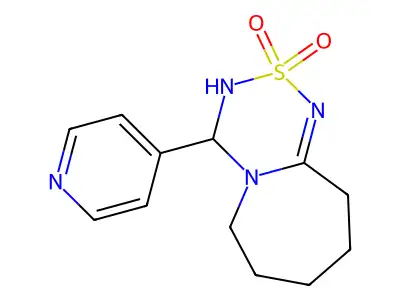 4-(Pyridin-4-yl)-3H,4H,6H,7H,8H,9H,10H-2lambda6-[1,2,4,6]thiatriazino[4,3-a]azepine-2,2-dione structure