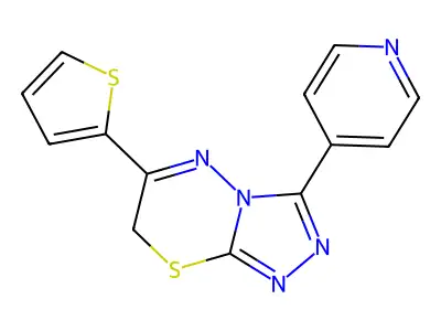3-pyridin-4-yl-6-thiophen-2-yl-7H-[1,2,4]triazolo[3,4-b][1,3,4]thiadiazine structure