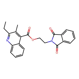 2-(1,3-Dioxoisoindol-2-yl)ethyl 2-ethyl-3-methylquinoline-4-carboxylate structure