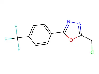 2-(Chloromethyl)-5-[4-(trifluoromethyl)phenyl]-1,3,4-oxadiazole structure