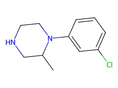 1-(3-Chlorophenyl)-2-methylpiperazine structure