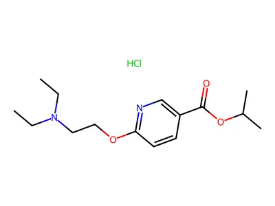 Nicotinic acid, 6-(2-diethylaminoethoxy)-, isopropyl ester, hydrochloride structure