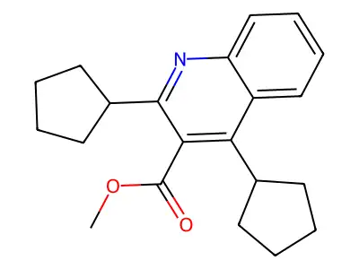 Methyl 2,4-dicyclopentylquinoline-3-carboxylate structure