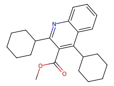 Methyl 2,4-dicyclohexylquinoline-3-carboxylate structure