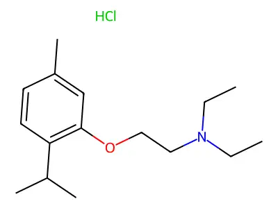 Triethylamine, 2-thymyloxy-, hydrochloride structure